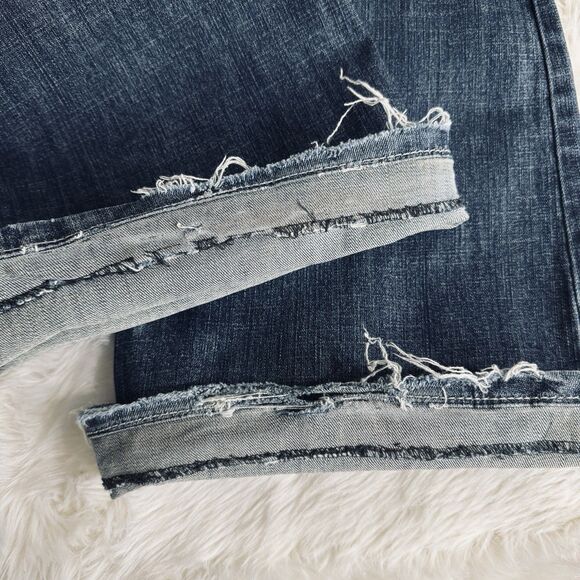 Vanity Dakota Low Rise Flared Jeans 30 (36x31) Hemmed Blue Denim Womens - Picture 7 of 9